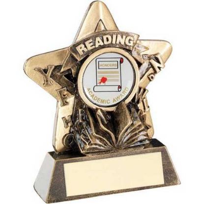 Picture of Brz~gold Mini Star Reading With Plate (1in Centre)