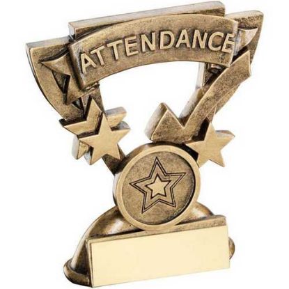 Picture of Brz~gold Attendance Mini Cup With Plate (1in Centre)