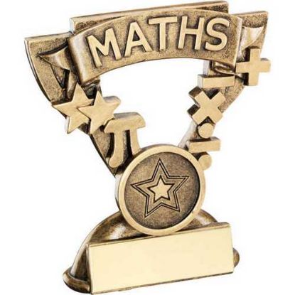 Picture of Brz~gold Maths Mini Cup With Plate (1in Centre)