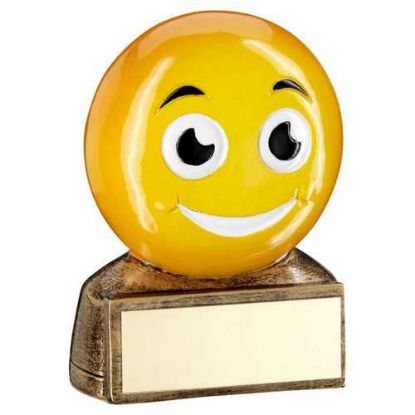 Picture of Brz~yellow Smiling Emoji Figure With Plate