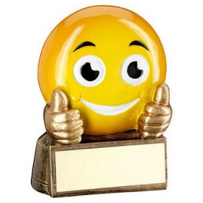 Picture of Brz~yellow Thumbs Up Emoji Figure With Plate