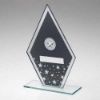 Picture of Grey|silver Printed Glass Diamond With Star Centre And Plate - 8in