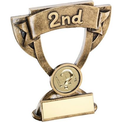 Picture of Brz~gold Mini Cup With Quiz Insert With Plate 2nd