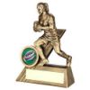 Picture of Brz|gold Female Rugby Mini Figure With Plate  (1in Centre) - 5.5in
