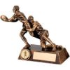 Picture of Brz|gold Double Rugby Tackle Figure With Plate (1in Centre) - 5.75in