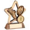 Picture of Brz|gold Resin Rugby Mini Star With Plate (1in Centre) - 4.25in