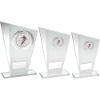 Picture of White|silver Printed Glass Plaque With Rugby Insert With Plate - 6.5in