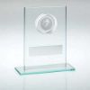 Picture of Jade|silver Glass With Rugby Insert And Plate - 4.5in