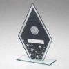 Picture of Grey|silver Printed Glass Diamond With Pool|snooker Centre And Plate - 7.25in