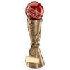 Picture of Brz|gold|red Cricket Ball Leaf Column With Plate (1in Centre) - 9in