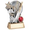 Picture of Pew|gold Cricket Ball With Bat|stumps On Brz Base With Plate (1in Cen) - 5.25"