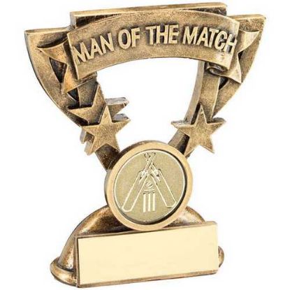 Picture of Brz~gold Man Of The Match Mini Cup With Cricket Insert And Plate