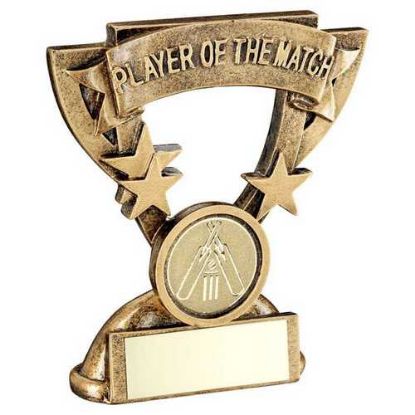 Picture of Brz~gold Player Of The Match Mini Cup With Cricket Insert And Plate