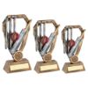 Picture of Brz|Pew|Gold Cricket Bat With Ball & Stumps On Diamond With Plate (1" Cen) - 8"