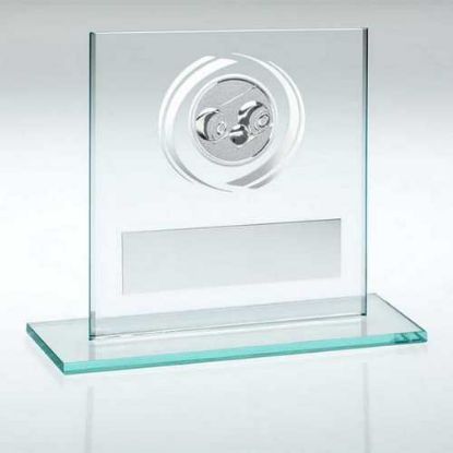 Picture of Jade~silver Glass With Lawn Bowls Insert And Plate