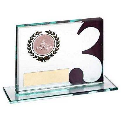 Picture of Jade Glass Plaque With Go Kart Insert And Plate Bronze 3rd