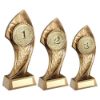 Picture of Brz|gold Centre Holder With Twisted Leaf With Plate (2in Centre) - 6in