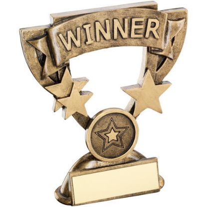 Picture of Brz~gold Mini Cup With Plate (1in Centre) Wnr