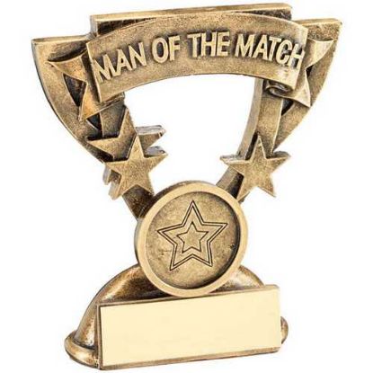 Picture of Brz~gold Man Of The Match Mini Cup With Plate (1in Centre)