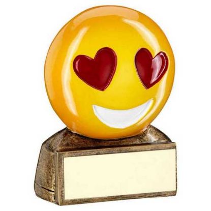 Picture of Brz~yellow~red Heart Eyes Emoji Figure With Plate