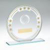 Picture of Jade Round Glass With Silver|gold Detail And Plate (1in Centre) - 7in