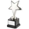Picture of Silver Metal Star On Black Plastic Base Assembled Trophy - 6in