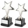 Picture of Silver Metal Star On Black Plastic Base Assembled Trophy - 6in