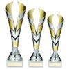 Picture of Silver|gold Plastic V Trophy Cup - 11.75in