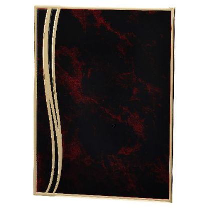 Picture of Red With Gold Swoosh Enamelled Aluminium Plate