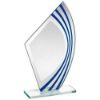 Picture of Jade Glass Sail Plaque With Blue|silv Highlights (4mm Thick) - 8.75in