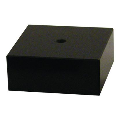 Picture of Black Marble Square (1 Hole C~s) 2 X 2 X 1.125in