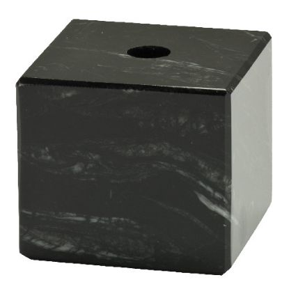 Picture of Black Marble Block (1 Hole C~s) 2 X 2 X 2in