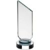 Picture of Clear Glass Plaque With Black Neck And Round Base - 7.5in