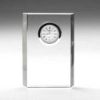 Picture of Clear Glass Rectangle Clock (22mm Thick) -     4.75in