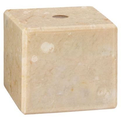 Picture of Cream Marble Block (1 Hole C~s) 2 X 2 X 2in