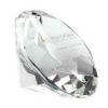 Picture of Clear Glass Diamond Shaped Paperweight In Box - 4in