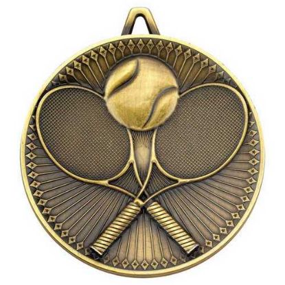 Picture of Tennis Deluxe Medal Antique Gold