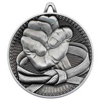 Picture of Martial Arts Deluxe Medal Antique Silver