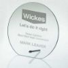 Picture of Jade Glass Round Plaque With Metal Rod Stand (4mm Thick) - 5.75in