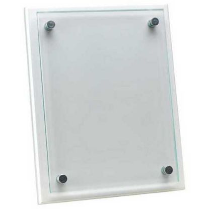 Picture of White Plaque With 6mm Glass Front