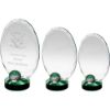 Picture of Clear Glass Oval And Golf Ball With Green Highlights (10mm Thick) - 9.25in