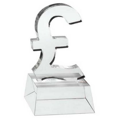 Picture of Clear Glass Pound Sign On Base