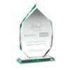 Picture of Jade Glass Diamond Plaque On Base (15mm Thick) - 6.5in