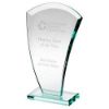 Picture of Jade Glass Curved V Plaque (10mm Thick) - 8in