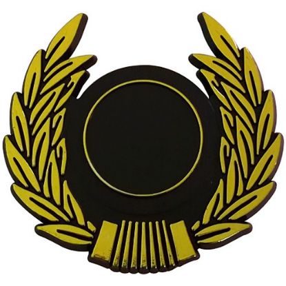 Picture of Plastic Classic Wreath Trim (1in Centre) Gold - 2.5in