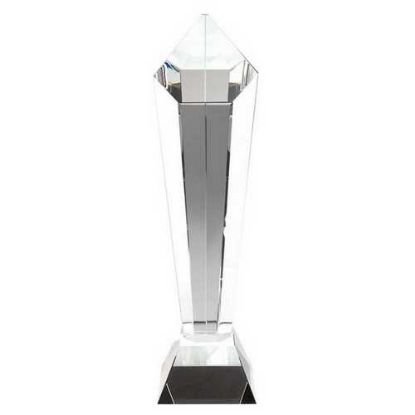 Picture of Clear Glass Pentagon Column On Base - 13.75in
