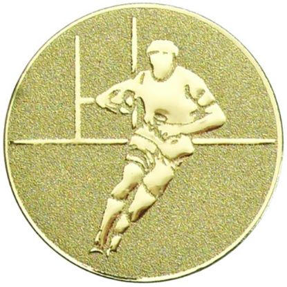 Picture of Metal Rugby Centre 50mm Gold