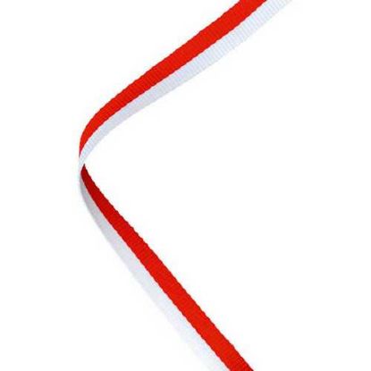 Picture of Narrow Medal Ribbon Red~white