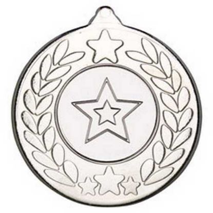 Picture of Stars And Wreath Medal (1in Centre) Silver