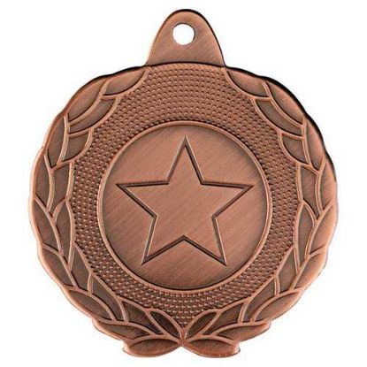 Picture of Laurel Wreath Edged Medal (1in Centre) Bronze